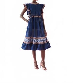 NEW CELIA B nael midi dress in navy
